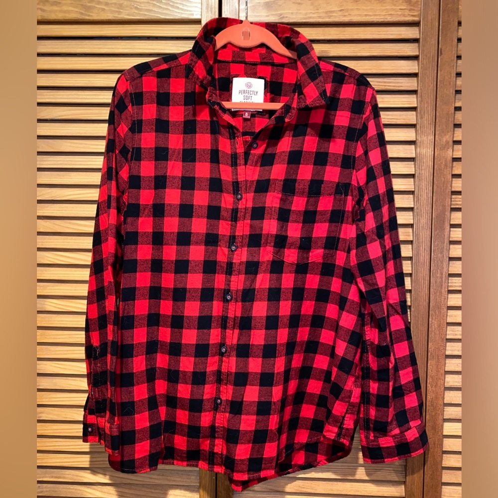 Black and Red Flannel Shirt